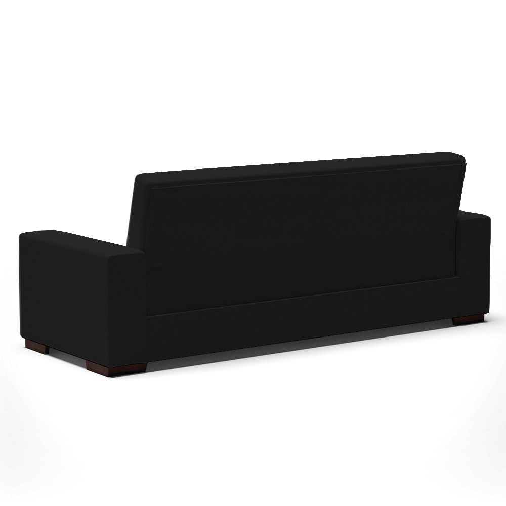Sofá Cama 02 Lugares Lisboa Linho Preto A79  - D'Rossi