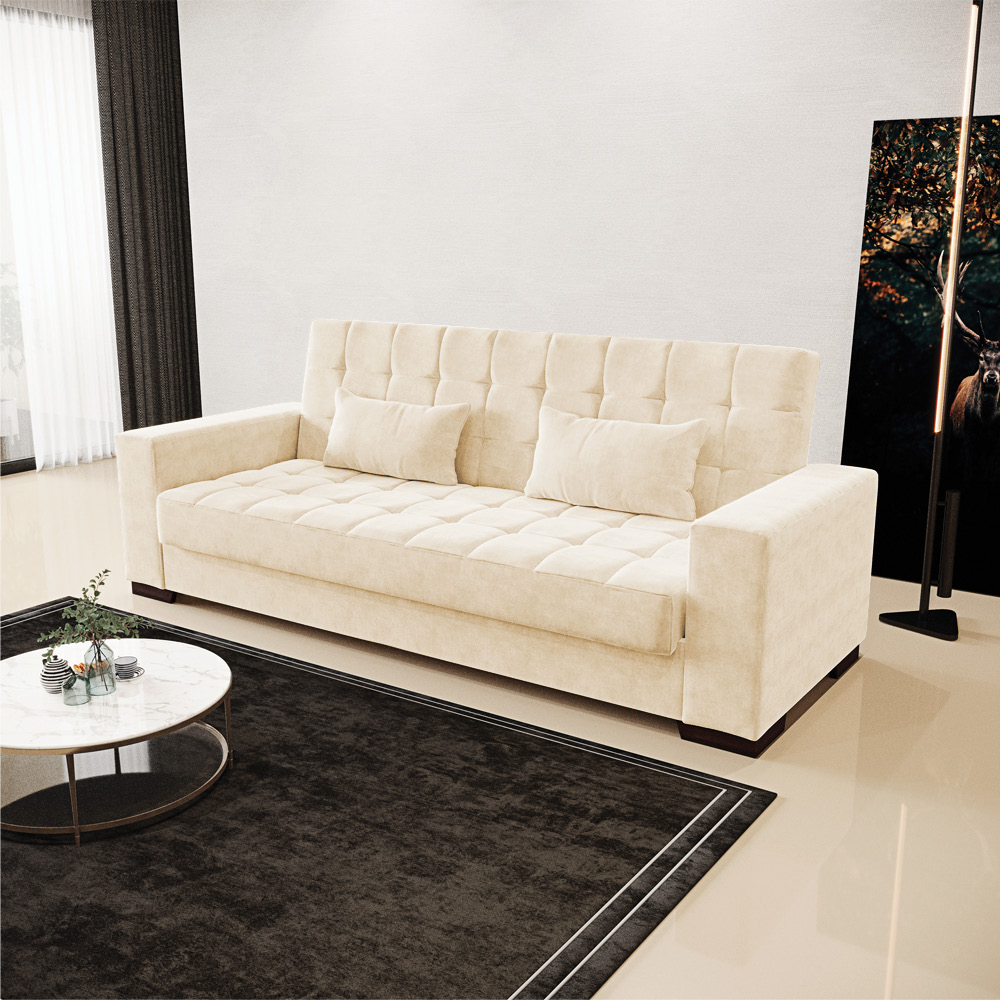Sofá Cama 02 Lugares Lisboa Suede - D'Rossi