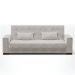 Sofá Cama 02 Lugares Lisboa Veludo Cinza  - D'Rossi