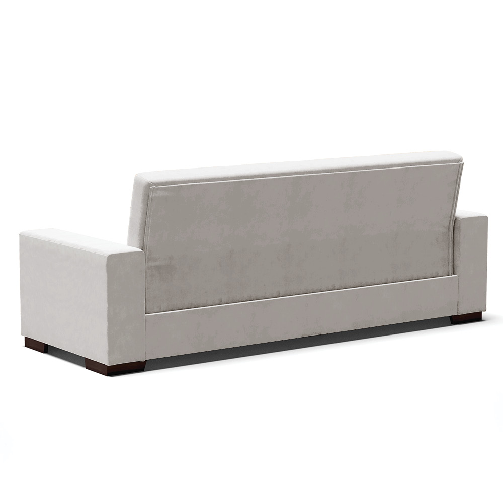 Sofá Cama 02 Lugares Lisboa Veludo Cinza  - D'Rossi