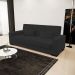 Sofá Cama 02 Lugares Lisboa Veludo Preto  - D'Rossi