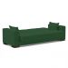 Sofá Cama 02 Lugares Lisboa Veludo Verde  - D'Rossi