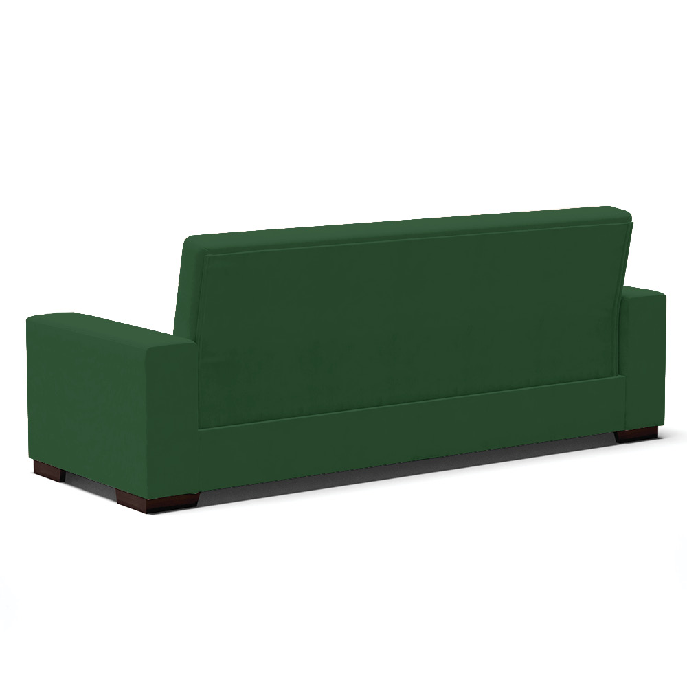 Sofá Cama 02 Lugares Lisboa Veludo Verde  - D'Rossi