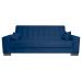 Sofá Cama 2 Lugares para Sala de Estar Lisboa Suede Azul Marinho - D'Rossi