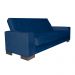 Sofá Cama 2 Lugares para Sala de Estar Lisboa Suede Azul Marinho - D'Rossi