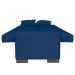 Sofá Cama 2 Lugares para Sala de Estar Lisboa Suede Azul Marinho - D'Rossi