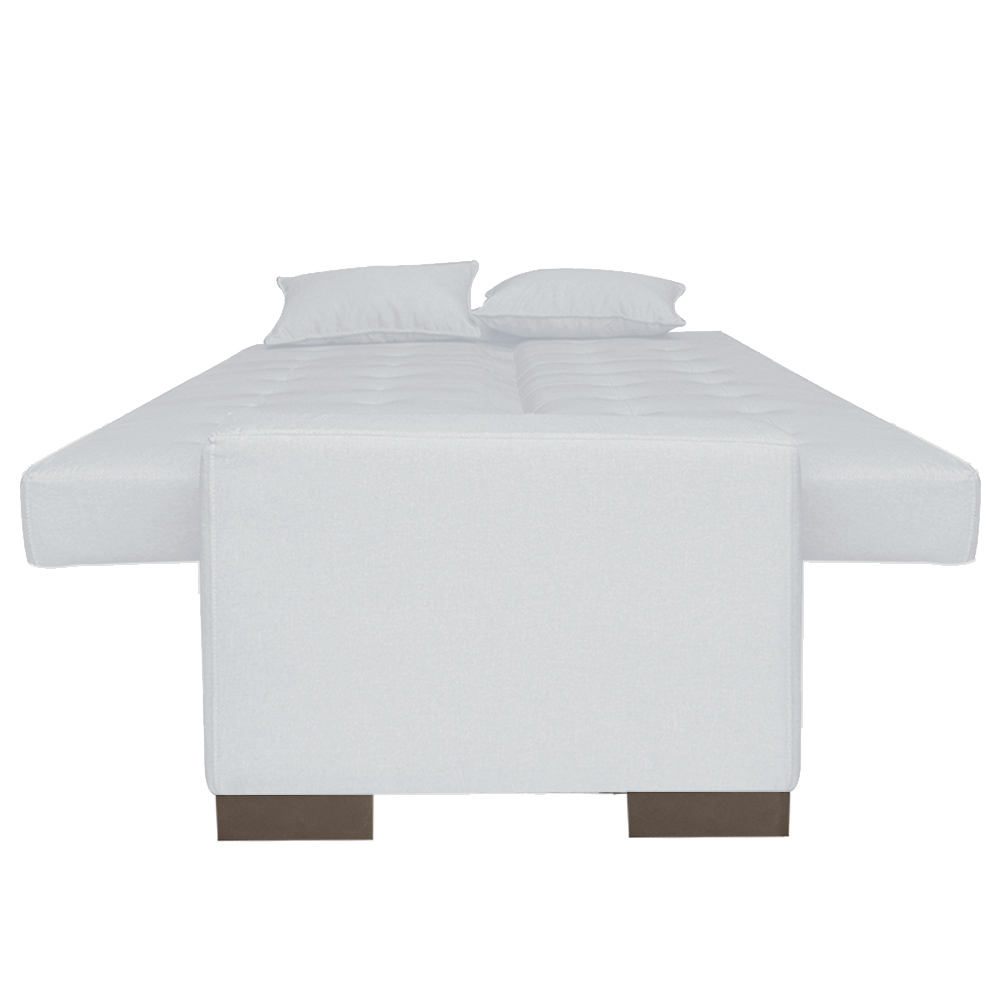 Sofá Cama 2 Lugares para Sala de Estar Lisboa Suede Cinza - D'Rossi