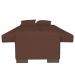 Sofá Cama 2 Lugares para Sala de Estar Lisboa Suede Marrom - D'Rossi