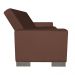Sofá Cama 2 Lugares para Sala de Estar Lisboa Suede Marrom - D'Rossi
