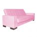 Sofá Cama 2 Lugares para Sala de Estar Lisboa Suede Rosa Bebê - D'Rossi