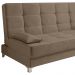 Sofá Cama Equador 193 cm Encosto Reclinável Veludo Cappucino Pés Plástico Cromado - D'Rossi