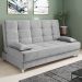 Sofá Cama Equador 193 cm Encosto Reclinável Veludo Cinza Pés Plástico Cromado - D'Rossi
