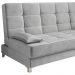 Sofá Cama Equador 193 cm Encosto Reclinável Veludo Cinza Pés Plástico Cromado - D'Rossi