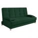 Sofá Cama Equador 193 cm Encosto Reclinável Veludo Verde Militar Pés Plástico Cromado - D'Rossi