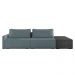 Sofá Ilha 2 Lugares Living 232cm Modulado Sala Lary Bouclê Azul/PU Pto K01 - D'Rossi