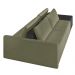 Sofá Ilha 2 Lugares Living 232cm Modulado Sala Lary Bouclê Verde/PU Pto K01 - D'Rossi