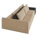 Sofá Ilha 2 Lugares Living 232cm Modulado Sala Lary Veludo Bege/PU Pto K01 - D'Rossi