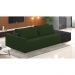 Sofá Ilha 2 Lugares Living 232cm Modulado Sala Lary Veludo Verde/PU Pto K01 - D'Rossi