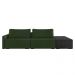 Sofá Ilha 2 Lugares Living 232cm Modulado Sala Lary Veludo Verde/PU Pto K01 - D'Rossi