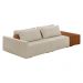 Sofá Ilha 2 Lugares Living 232cm Modulado para Sala Lary Bouclê Bege K01 - D'Rossi