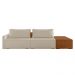 Sofá Ilha 2 Lugares Living 232cm Modulado para Sala Lary Bouclê Bege K01 - D'Rossi