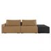 Sofá Ilha 2 Lugares Living 232cm Modulado para Sala Lary Linho Areia/PU Pto K01 - D'Rossi
