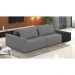 Sofá Ilha 2 Lugares Living 232cm Modulado para Sala Lary Linho Grafite/PU Pto K01 - D'Rossi
