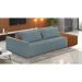 Sofá Ilha 2 Lugares Living 252cm Modulado para Sala Lary Bouclê Azul K01 - D'Rossi