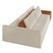 Sofá Ilha 2 Lugares Living 252cm Modulado para Sala Lary Bouclê Bege K01 - D'Rossi