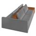 Sofá Ilha 2 Lugares Living 252cm Modulado para Sala Lary Bouclê Cinza K01 - D'Rossi