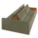 Sofá Ilha 2 Lugares Living 252cm Modulado para Sala Lary Bouclê Verde K01 - D'Rossi