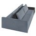 Sofá Ilha 2 Lugares Living 252cm Modulado para Sala Lary Linho Azul/PU Pto K01 - D'Rossi