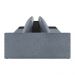 Sofá Ilha 2 Lugares Living 252cm Modulado para Sala Lary Linho Azul/PU Pto K01 - D'Rossi