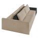 Sofá Ilha 2 Lugares Living 252cm Modulado para Sala Lary Linho Bege/PU Pto K01 - D'Rossi