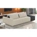 Sofá Ilha 2 Lugares Living 272cm Modulado Sala Lary Bouclê Bege/PU Pto K01 - D'Rossi