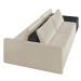 Sofá Ilha 2 Lugares Living 272cm Modulado Sala Lary Bouclê Bege/PU Pto K01 - D'Rossi