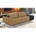 Sofá Ilha 2 Lugares Living 272cm Modulado para Sala Lary Linho Areia/PU Pto K01 - D'Rossi