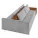 Sofá Ilha 2 Lugares Living 272cm Modulado para Sala Lary Linho Cinza K01 - D'Rossi