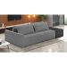 Sofá Ilha 2 Lugares Living 292cm Modulado Sala Lary Bouclê Cinza/PU Pto K01 - D'Rossi