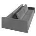 Sofá Ilha 2 Lugares Living 292cm Modulado Sala Lary Bouclê Cinza/PU Pto K01 - D'Rossi