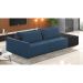 Sofá Ilha 2 Lugares Living 292cm Modulado Sala Lary Veludo Azul Marinho/PU Pto K01 - D'Rossi