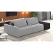 Sofá Ilha 2 Lugares Living 292cm Modulado Sala Lary Veludo Cinza/PU Pto K01 - D'Rossi