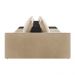 Sofá Ilha 3 Lugares Living 312cm Modulado Sala Lary Veludo Bege/PU Pto K01 - D'Rossi