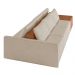 Sofá Ilha 3 Lugares Living 312cm Modulado para Sala Lary Linho Bege K01 - D'Rossi