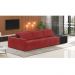 Sofá Ilha 3 Lugares Living 342cm Modulado Sala Lary Veludo Vermelho/PU Pto K01 - D'Rossi