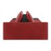 Sofá Ilha 3 Lugares Living 342cm Modulado Sala Lary Veludo Vermelho/PU Pto K01 - D'Rossi