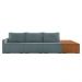 Sofá Ilha 3 Lugares Living 342cm Modulado para Sala Lary Bouclê Azul K01 - D'Rossi