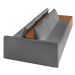 Sofá Ilha 3 Lugares Living 342cm Modulado para Sala Lary Bouclê Cinza K01 - D'Rossi