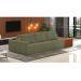 Sofá Ilha 3 Lugares Living 342cm Modulado para Sala Lary Bouclê Verde K01 - D'Rossi