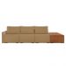 Sofá Ilha 3 Lugares Living 342cm Modulado para Sala Lary Linho Areia K01 - D'Rossi